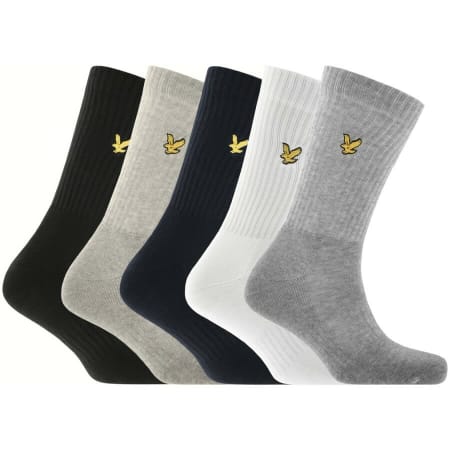 Product Image for Lyle And Scott Five Pack Socks Grey
