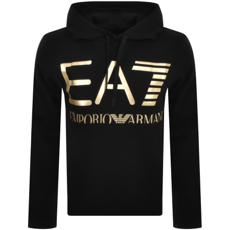 Product Image for EA7 Emporio Armani Logo Hoodie Black