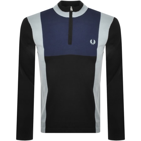 Product Image for Fred Perry Half Zip Knitted Sweatshirt Blue