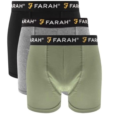 Product Image for Farah Vintage Karlos 3 Pack Boxer Shorts Black