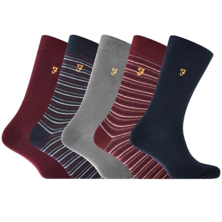 Product Image for Farah Vintage Epsworth 5 Pack Socks Black