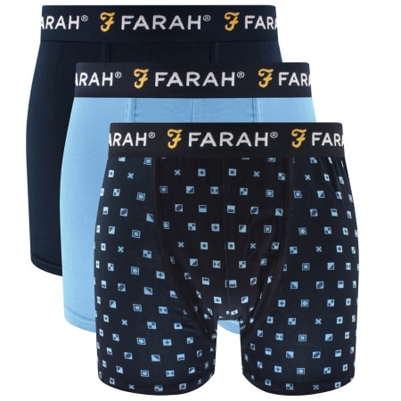 Product Image for Farah Vintage Hannu 3 Pack Boxer Shorts Navy