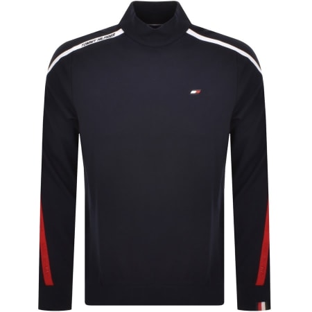 Product Image for Tommy Hilfiger Trim Mock Neck Sweatshirt Navy