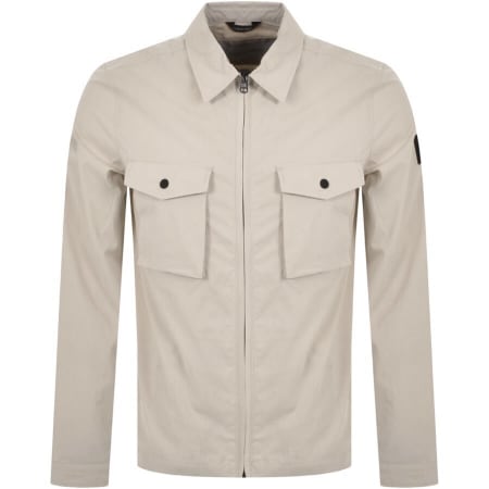 Product Image for Calvin Klein Logo Overshirt Beige