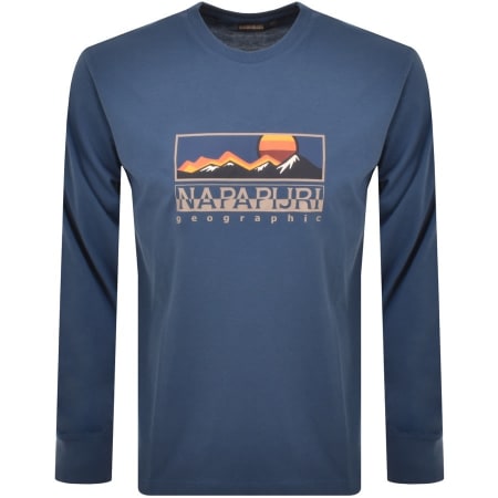 Product Image for Napapijri Freestyle Long Sleeve T Shirt Blue