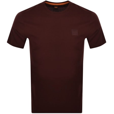 Product Image for BOSS Tales Logo T Shirt Burgundy