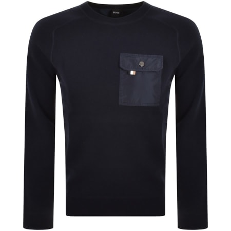Product Image for BOSS Lomarko Knit Jumper Navy