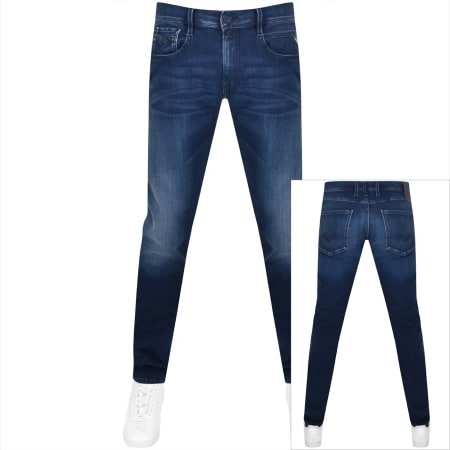 Product Image for Replay Anbass Hyperflex Jeans Mid Wash Blue