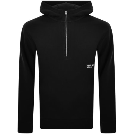 Product Image for Replay Half Zip Hoodie Black