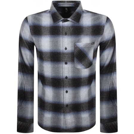 Product Image for Replay Checked Long Sleeved Overshirt Blue