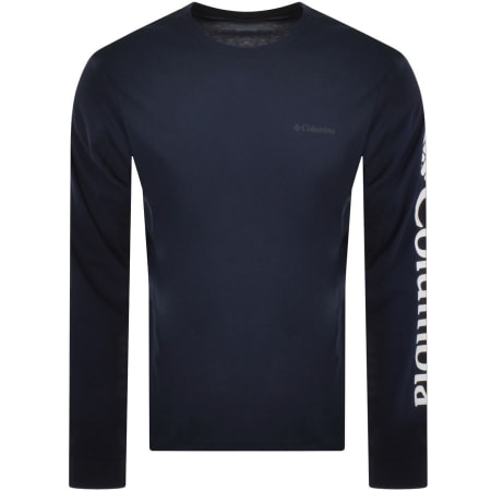 Product Image for Columbia Long Sleeved LogoT Shirt Navy