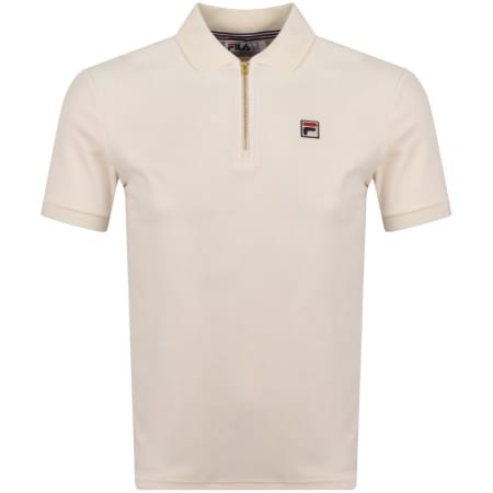 Product Image for Fila Vintage Devon Velour Polo T Shirt Cream