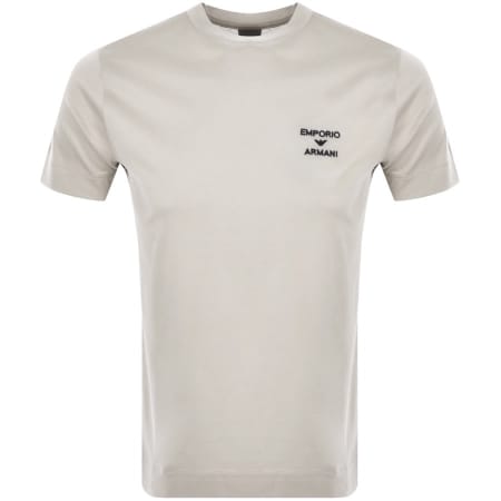 Product Image for Emporio Armani Crew Neck Logo T Shirt Cream