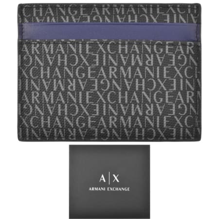 Product Image for Armani Exchange Leather Card Holder Black