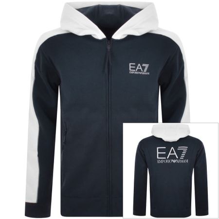 Product Image for EA7 Emporio Armani Logo Hoodie Navy