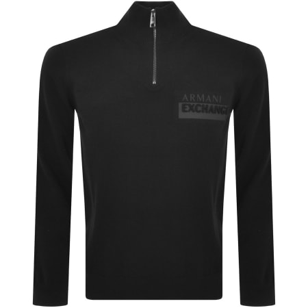 Product Image for Armani Exchange Half Zip Knit Jumper Black