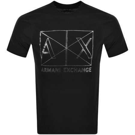 Product Image for Armani Exchange Crew Neck Logo T Shirt Black