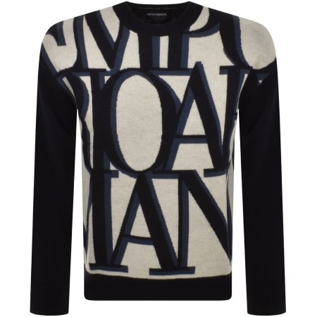 Product Image for Emporio Armani Knit Logo Jumper Navy
