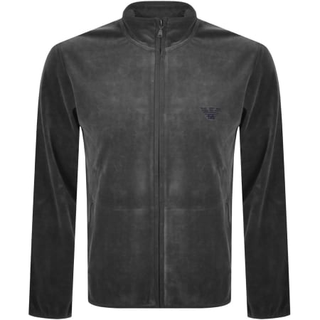 Product Image for Emporio Armani Lounge Velour Sweatshirt Grey