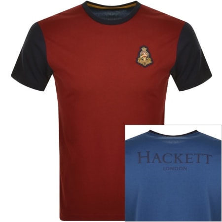 Product Image for Hackett Heritage Multi Logo T Shirt Red
