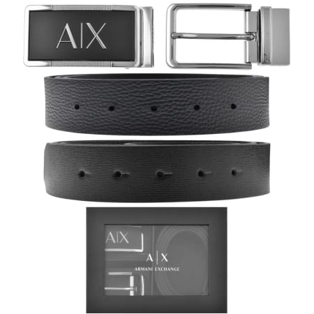 Product Image for Armani Exchange Reversible Belt Gift Set Black