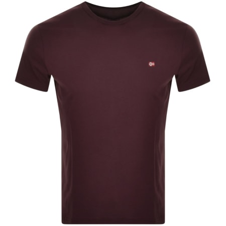 Product Image for Napapijri Salis Logo T Shirt Burgundy