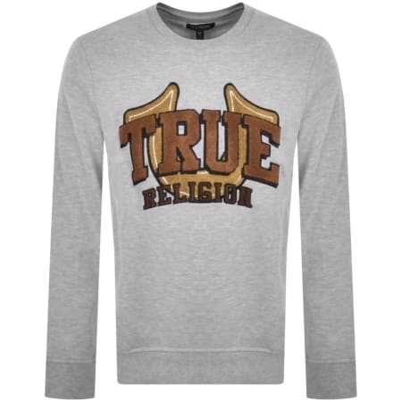 Product Image for True Religion Chanille Logo Sweatshirt In Grey