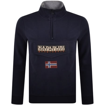 Product Image for Napapijri Burgee Half Zip Sweatshirt Blue