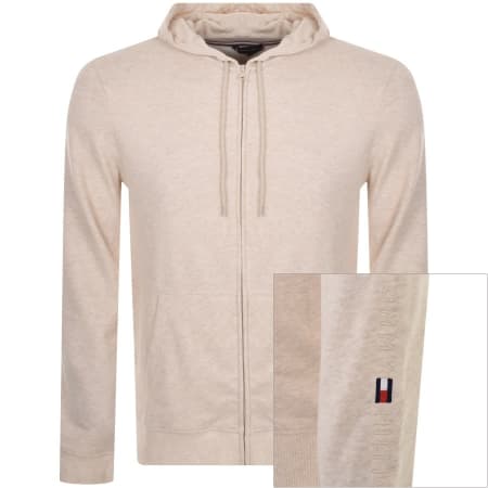 Product Image for Tommy Hilfiger Logo Zip Hoodie Beige
