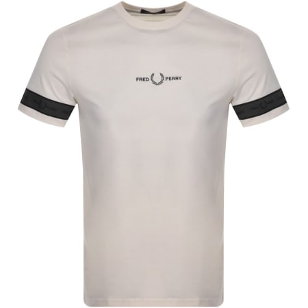 Product Image for Fred Perry Taped Ringer T Shirt Cream