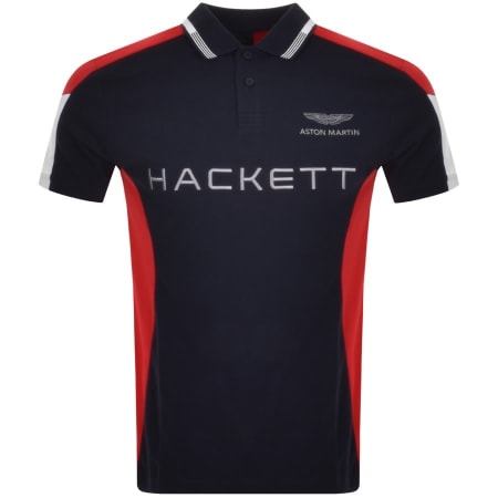 Product Image for Hackett AMR Multi Short Sleeve Polo T Shirt Navy