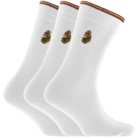 Product Image for Luke 1977 Three Pack Spurs Crew Socks White