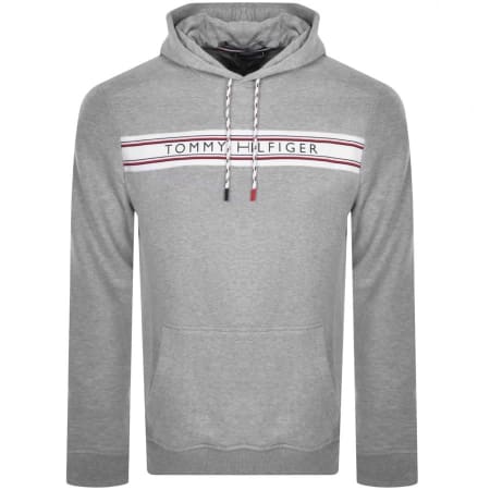 Product Image for Tommy Hilfiger Tape Logo Hoodie Grey