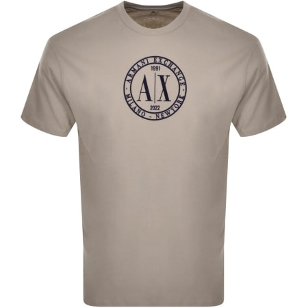 Product Image for Armani Exchange Crew Neck Logo T Shirt Beige