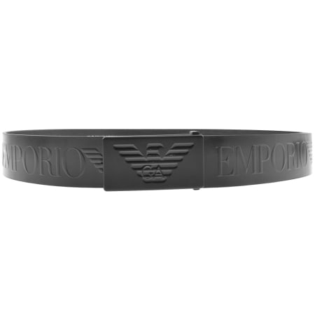 Product Image for Emporio Armani Logo Leather Belt Black