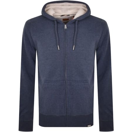 Product Image for Superdry Borg Lined Full Zip Hoodie Navy
