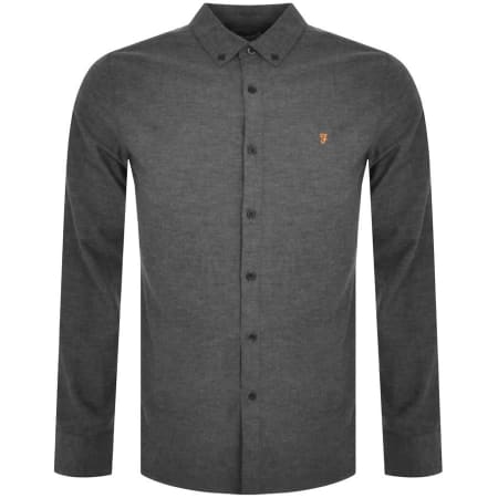 Product Image for Farah Vintage Long Sleeve Sheen Shirt Grey