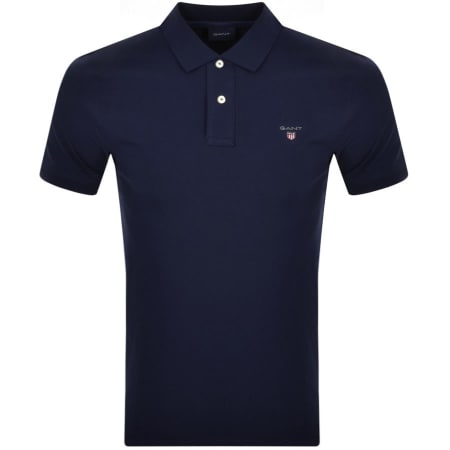 Product Image for Gant Oxford Pique Rugger Polo T Shirt Navy