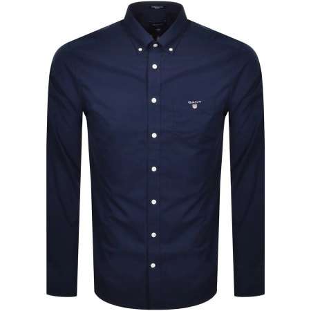 Product Image for Gant Long Sleeved Broadcloth Regular Shirt Navy