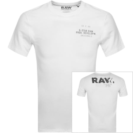 Product Image for G Star Raw Faded Slim T Shirt White