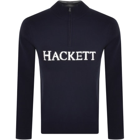 Product Image for Hackett Half Zip Knit Jumper Navy