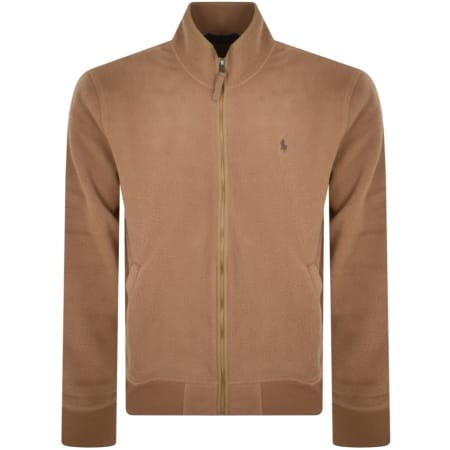 Product Image for Ralph Lauren Full Zip Fleece Sweatshirt Khaki