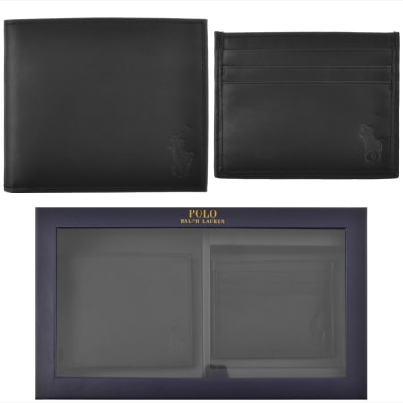 Product Image for Ralph Lauren Leather Wallet Gift Set Black