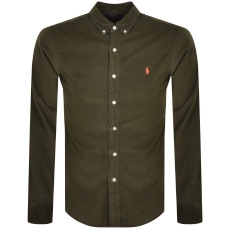 Product Image for Ralph Lauren Corduroy Long Sleeved Shirt Green