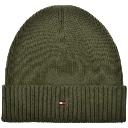 Product Image for Tommy Hilfiger Essential Flag Beanie Hat Khaki