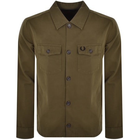 Product Image for Fred Perry Twill Overshirt Green