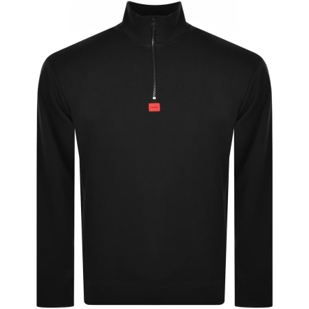 Product Image for HUGO Durty Half Zip Sweatshirt Black