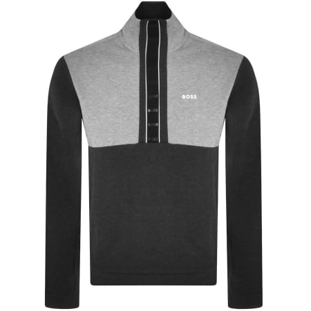 Product Image for BOSS Sweat 1 Half Zip Sweatshirt Grey