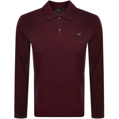 Product Image for Paul And Shark Long Sleeve Polo T Shirt Burgundy