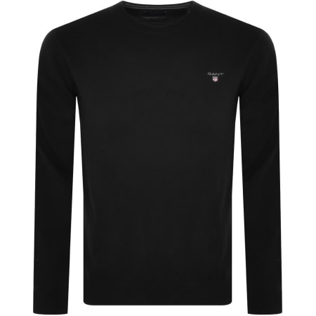 Product Image for Gant Knit Classic Cotton Knit Jumper Black